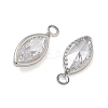 Brass Pave Cubic Zirconia Charms CU-CBABEB3-06P-03-2