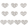10Pcs 5 Styles 304 Stainless Steel Links STAS-TA0002-76-2