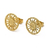 Ion Plating(IP) 304 Stainless Steel Stud Earring Cabochon Settings EJEW-I281-02G-1