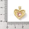 Brass Micro Pave Cubic Zirconia Pendants KK-H537-24B-G-3