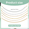 8Pcs Iron & 304 Stainless Steel & Glass Pearl Bead & Brass Chain Baseball Cap Chains HJEW-DC00071-2