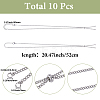 10Pcs Adjustable 304 Stainless Steel Curb Chains Necklaces Making MAK-SC0001-44-2