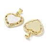 Brass Micro Pave Clear Cubic Zirconia Pendants KK-L213-012G-2