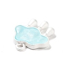 Baking Paint Zinc Alloy with Resin Pendant FIND-Z038-01C-2