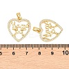 Mother's Day Brass Micro Pave Clear Cubic Zirconia Pendants KK-F931-20B-G-3