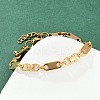 304 Stainless Steel Chain Bracelets for Women Men BJEW-Z143-28G-1