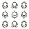 Tibetan Style Alloy Chandelier Component Links TIBE-YW0001-51-2