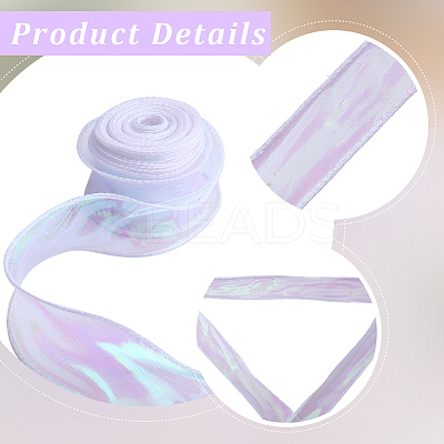 5Rolls Flat Rainbow Color Organza Ribbon OCOR-CY0003-29A-1