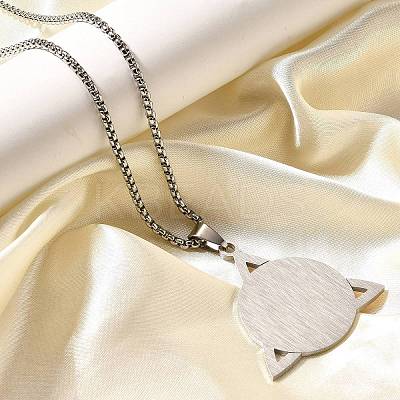 201 Stainless Steel Pendant Necklaces LS-NJEW-R019-01G&P-1