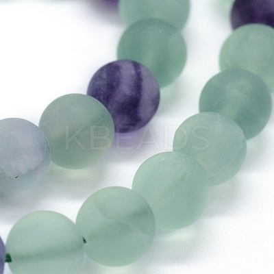 Natural Fluorite Beads Strands G-G763-13-8mm-1