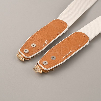Nylon Elastic Chain Belt with Imitation Learther AJEW-WH0248-309C-1