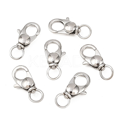 Tarnish Resistant 304 Stainless Steel Swivel Lobster Claw Clasps X-STAS-R065-10-1