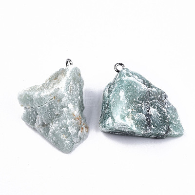 Natural Green Aventurine Pendants G-N332-022-04-1