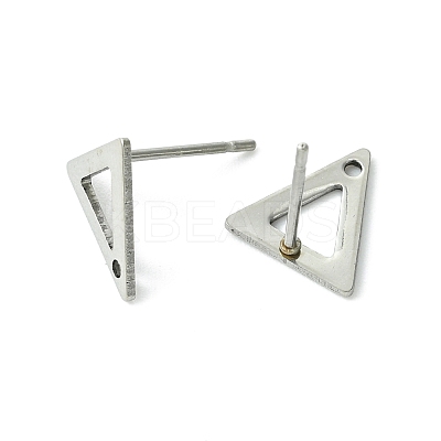 10Pcs 201 Stainless Steel Stud Earring Findings with Hole EJEW-FS0001-14A-1