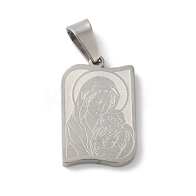 Non-Tarnish Mother's Day Theme 304 Stainless Steel Pendants LS-STAS-D069-01A-P-1
