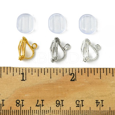 12Pcs 3 Colors Brass Clip-on Earring Findings KK-FS0001-28-1