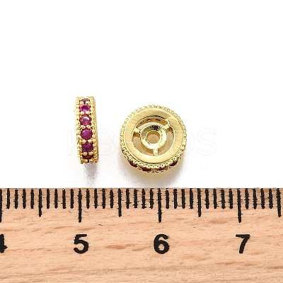 Brass Micro Pave Cubic Zirconia Beads KK-C106-24B-01-1