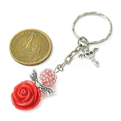 Resin & Alloy & Glass Keychain KEYC-MZ00015-1