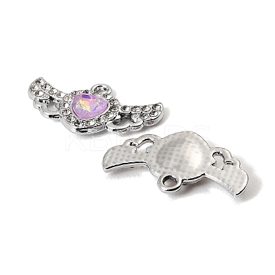 UV Plating Alloy Glass Pendants FIND-K032-26P-1
