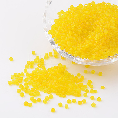 8/0 Frosted Round Glass Seed Beads X-SEED-A008-3mm-M10-1