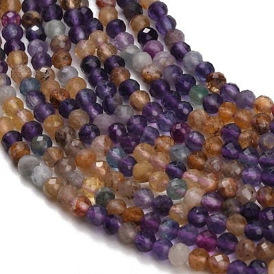 Natural Purple Fluorite Beads Strands GG-CBA753B-A01-3mm-1