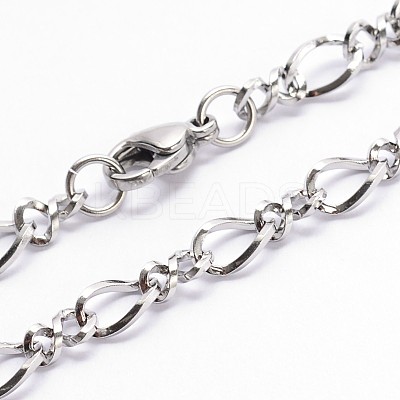 Tarnish Resistant Fashionable 304 Stainless Steel Chain Necklaces NJEW-I060-04A-1
