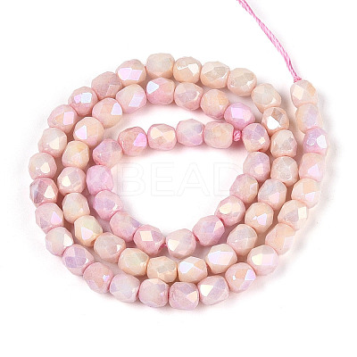 Anti-Tarnish Electroplate Glass Beads Strands GLAA-N057-6mm-07-1