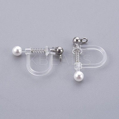 Plastic Clip-on Earring Findings STAS-P221-24P-1