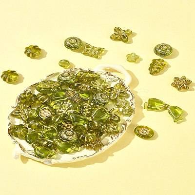 110Pcs 11 Styles Transparent Acrylic Beads OACR-FS0002-07-1