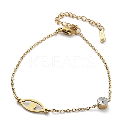 201 Stainless Steel Cable Chain Bracelets BJEW-H205-01B-G-1