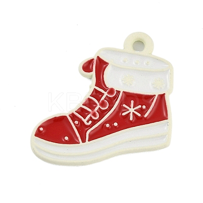 Christmas Theme Spray Painted Alloy Enamel Pendants ENAM-Z020-01B-1