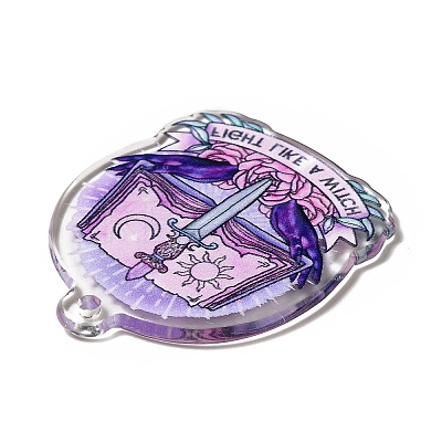 Halloween Printed Acrylic Pendants MACR-G059-04H-1