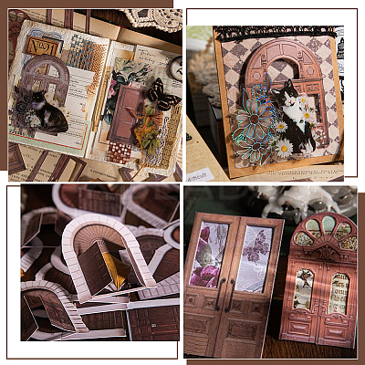 5 Sets 5 Styles Windows Themes Paper Stickers DIY-SP0005-60-1