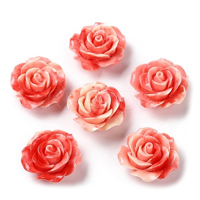 Carved Synthetic Coral Beads CORA-R021-05B-02-1