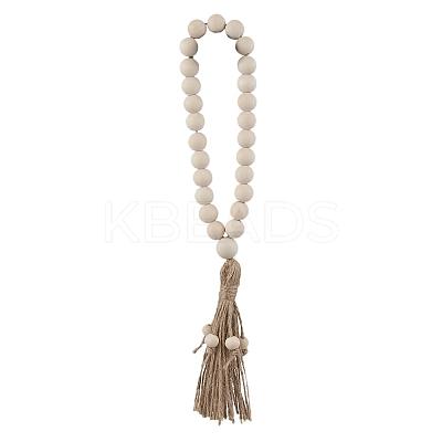 Handmade Wood Beads Door Hanging Ornaments HJEW-JM02971-1