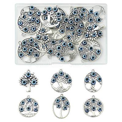 18Pcs 6 Styles Tibetan Style  Alloy Pendants FIND-CJ0002-10-1