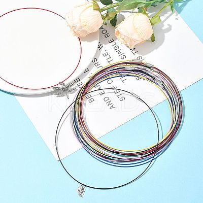 32Pcs 8 Colors Stainless Steel Wire Necklace Cord DIY Jewelry Making TWIR-FS0001-01-1