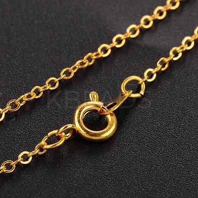 Vogue Design Brass Natural Druzy Agate Pendant Necklaces NJEW-JN01138-1