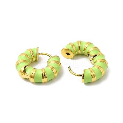 Enamel Round Hoop Earrings EJEW-Q704-05G-07-1