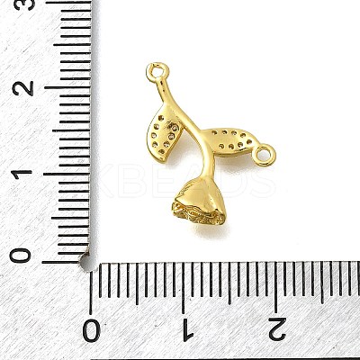 Brass Micro Pave Cubic Zirconia Beads KK-D295-11G-1