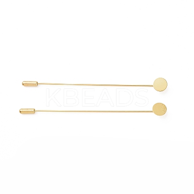 Brass Lapel Pin Base Settings X-KK-I693-02E-G-1