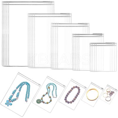 50Pcs 5 Styles PVC Resealable Bags ABAG-WR0001-10-1