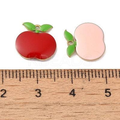 Teachers' Day Brass Enamel Charms KK-S368-01G-1
