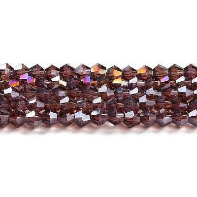 Transparent Electroplate Glass Beads Strands EGLA-A039-T3mm-B05-1