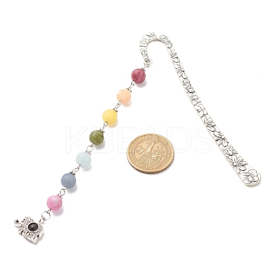 Tibetan Style Alloy Bookmarks AJEW-JK00182-04-1