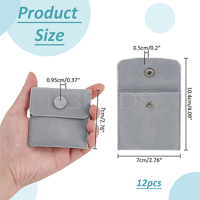12Pcs Square Velvet Jewelry Bags TP-NB0001-59A-1