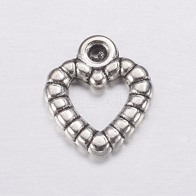 Heart Tibetan Style Alloy Charms AC0324-1