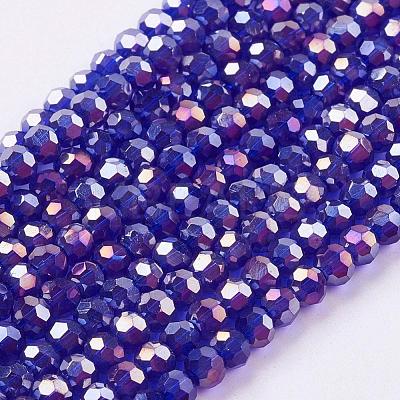 Electroplate Glass Beads Strands EGLA-D021-67-1