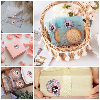 Word Thank You Teardrop Roll Stickers DIY-B031-04B-1