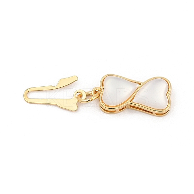 Brass Micro Pave Clear Cubic Zirconia Box Clasps KK-U051-01G-03-1